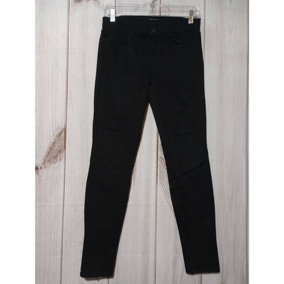 J Brand Jeans Ladies 26 Mid Rise Skinny Black‎ Exposed Zipper - Picture 1 of 10